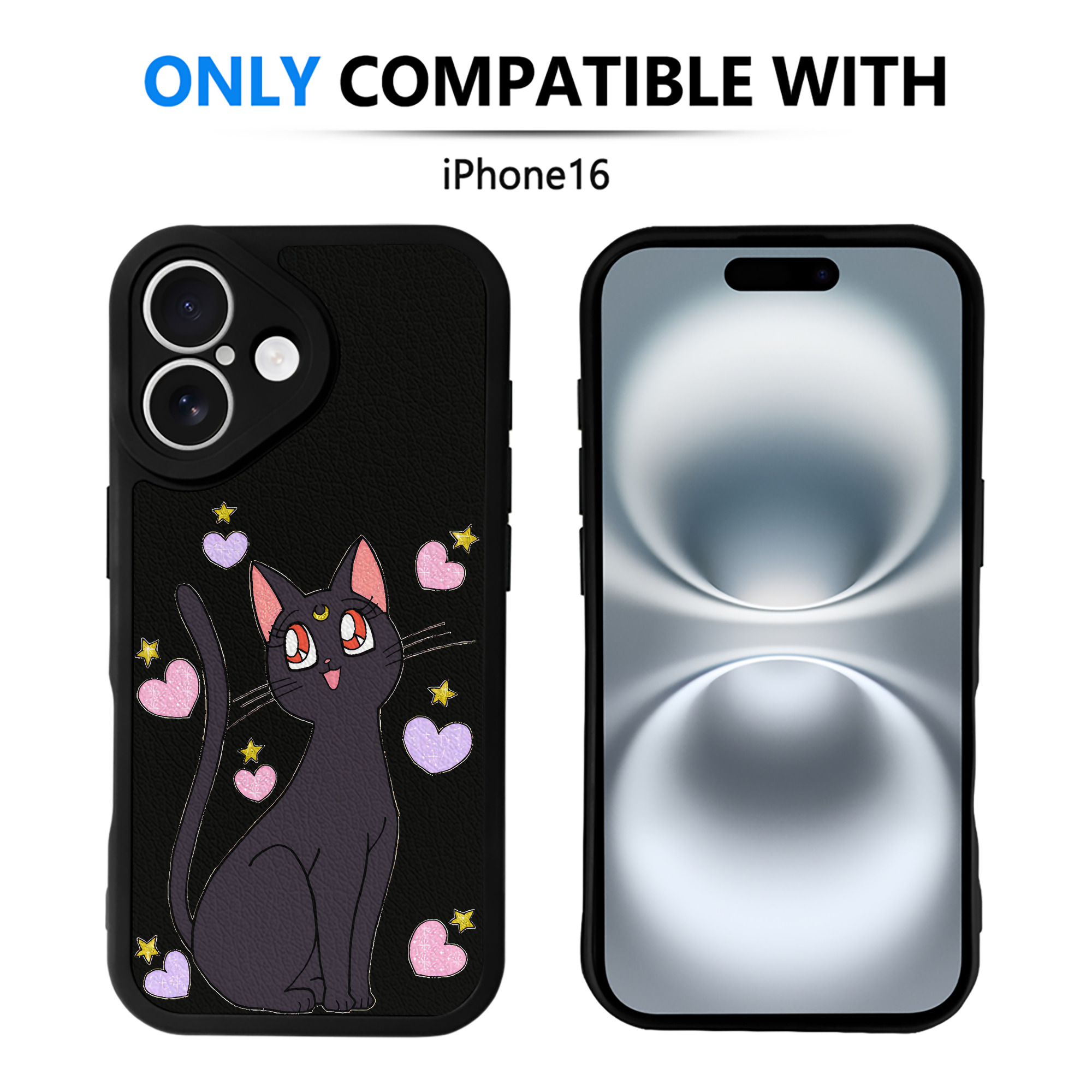 （画像用） 美少女戦士セーラームーン Sailor Moon 【iPhone 16シリーズ対応】シリコンスマホケース（レザー調） 材質：シリコン